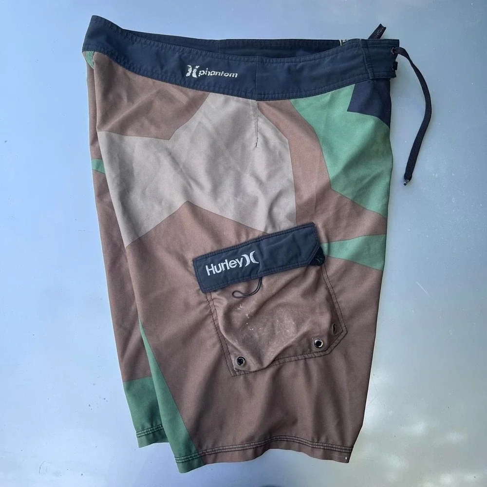 Multi-coloured Hurley camo board shorts